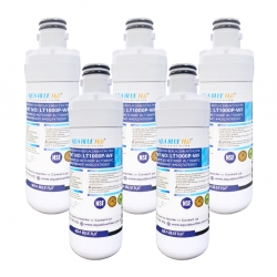 5X Aqua Blue LT1000P Fridge Water Filter, Compatible with LG LT1000P, LT1000PC, MDJ64844601, ADQ74793501