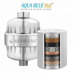 AQUA BLUE H20 HIGH OUTPUT LUXURY 3 STAGE SHOWER FILTER HIGH QUALITY SYSTEM