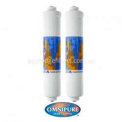 2x Omnipure K2533JJ Inline Water Filter with Quick-Connect