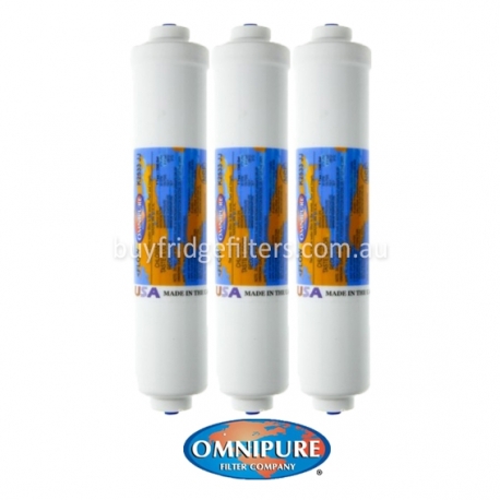 3x Omnipure K2533JJ Inline Water Filter with Quick-Connect