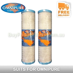 2x Omnipure 10" Coconut Carbon Block 1MPB OMB9341 MPB