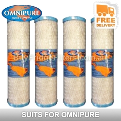 4x Omnipure 10" Coconut Carbon Block 1MPB OMB9341 MPB