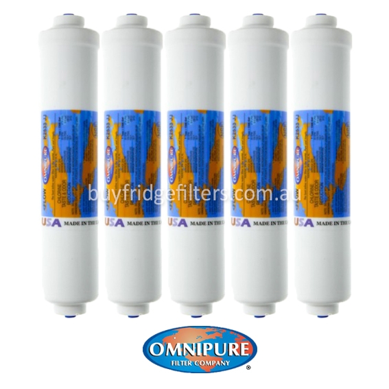 5x Omnipure K2533JJ Inline Water Filter with Quick-Connect