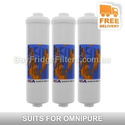 3x K5520-BB Omnipure Carbon Block Inline Filter