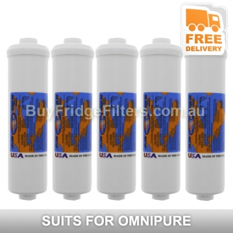 5x K5520-BB Omnipure Carbon Block Inline Filter