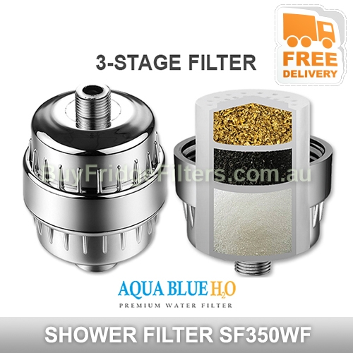 Aqua Blue H20 High output Luxury 3 Stage shower  Filter high quality system