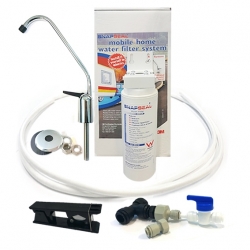 MOBILE HOME WATER FILTER SYSTEM SNAP SEAL RV1 with DEDICATED FAUCET