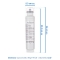 DW2042FR-09 Genuine Daewoo, Smeg,Westinghouse fridge filters
