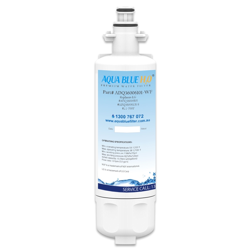 LG LT700P  ADQ36006101 Refrigerator Water Filter By Aqua Blue H20 