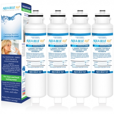 4x Aqua Blue H20 DW2042FR-09﻿-WF Daewoo smeg westinghouse Compatible Replacement Fridge Filter Cartridge