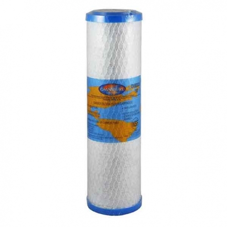 Omnipure OMB934 1 Micron Carbon Block Water Filter Blue 10"