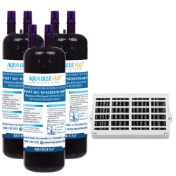 3x Whirlpool W102975370 Replacement Filter + Whirpool Air Filter Set by Aqua Blue H20