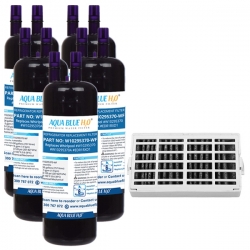 5x Whirlpool W102975370 Replacement Filter + Whirpool Air Filter Set by Aqua Blue H20