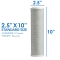 Aqua Blue 10" Carbon block filter -CTO Coconut Shell Carbon Block Filter
