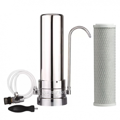 Stainless Steel Counter Top Drinking Water Filter System with CTO Coconut Shell Carbon Block Filter