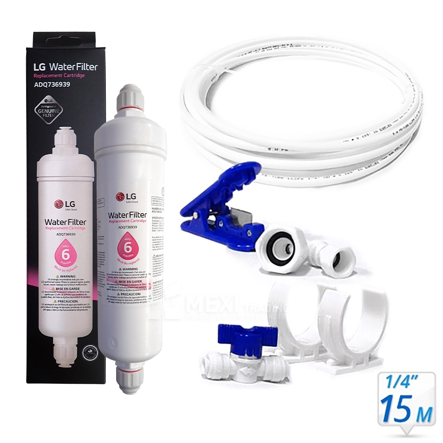 1/4 inch Hose 15 METRE Kit Set 2x Daewoo External Fridge Water Filter DD-7098 